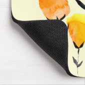 Happy orange und gelbe Blumen Mousepad (Ecke)