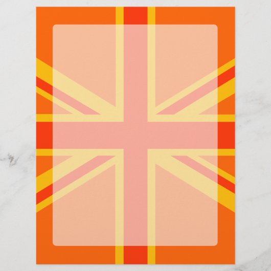 Happy Orange Union Jack British Flag Swag (Vorderseite)