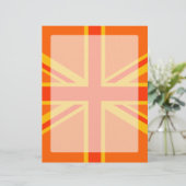Happy Orange Union Jack British Flag Swag (Stehend Vorderseite)
