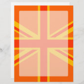 Happy Orange Union Jack British Flag Swag (Vorne/Hinten)