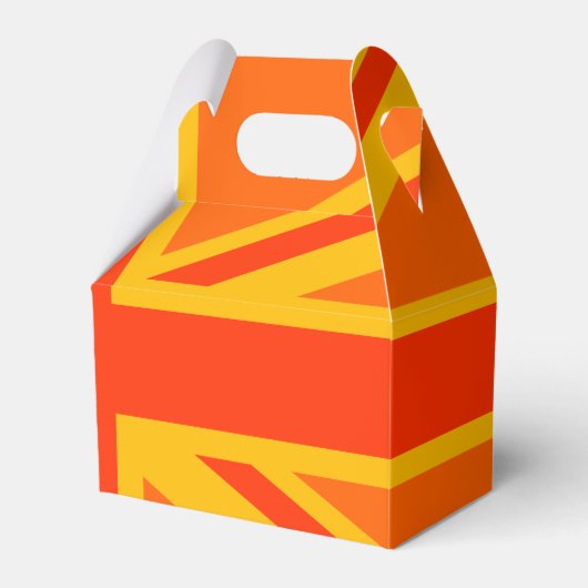 Happy Orange Union Jack British Flag Swag Geschenkschachtel (Vorderseite)