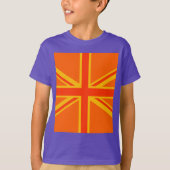 Happy Orange Union Jack British Flag Swag T-Shirt (Vorderseite)