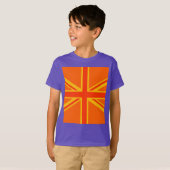Happy Orange Union Jack British Flag Swag T-Shirt (Vorne ganz)