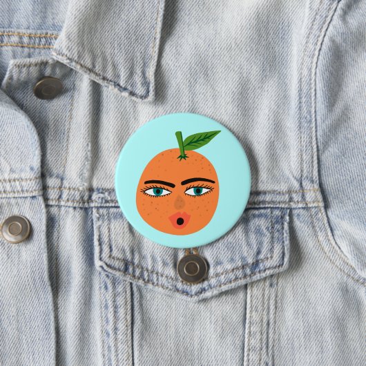 Happy Orange Whimsical Button (Beispiel)