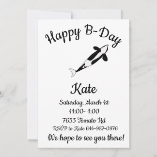 Happy Orca Whale Einladung