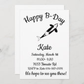 Happy Orca Whale Einladung (Vorne/Hinten)