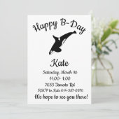 Happy Orca Whale Einladung (Stehend Vorderseite)