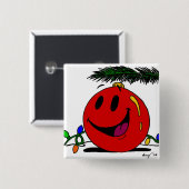 Happy Ornament Button (Vorne & Hinten)