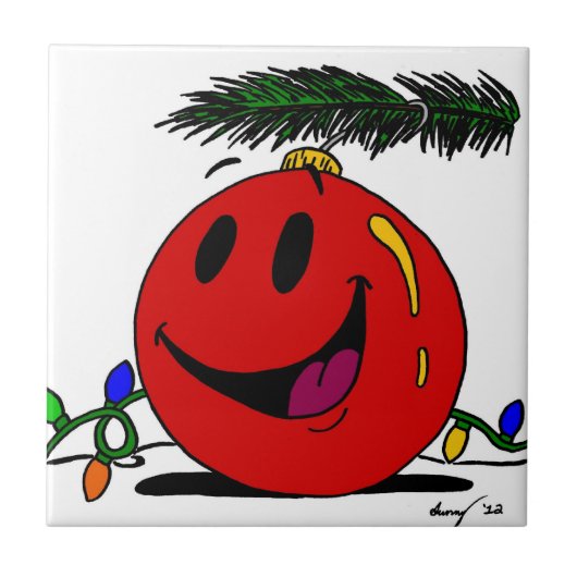 Happy Ornament Tile Fliese (Vorderseite)