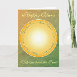 Happy Ostara! Willkommen zurück zur Sonne! Karte