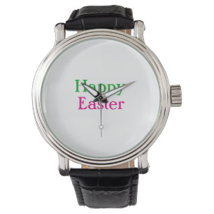 Happy Oster boho grün rosa Kinder geben Namen Armbanduhr
