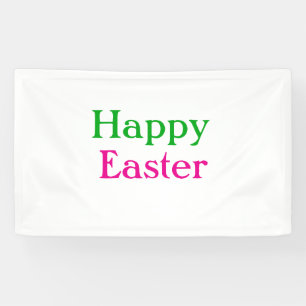 Happy Oster boho grün rosa Kinder geben Namen Banner