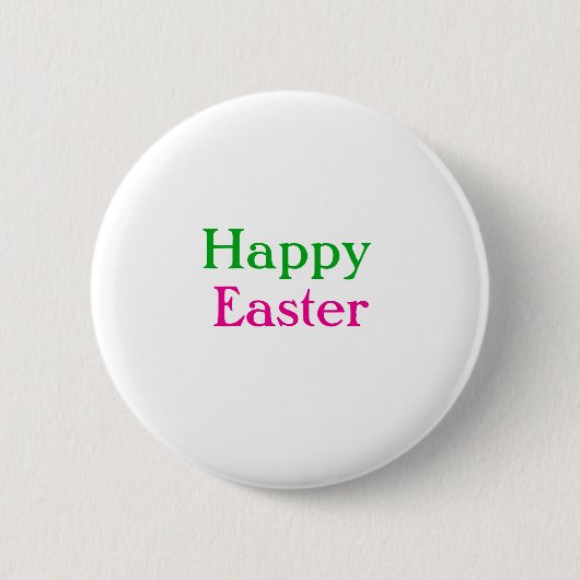 Happy Oster boho grün rosa Kinder geben Namen Button (Vorderseite)