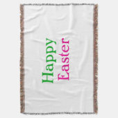 Happy Oster boho grün rosa Kinder geben Namen Decke (Vorderseite Vertikal)