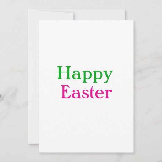 Happy Oster boho grün rosa Kinder geben Namen Einladung (Vorderseite)