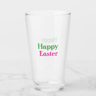 Happy Oster boho grün rosa Kinder geben Namen Glas