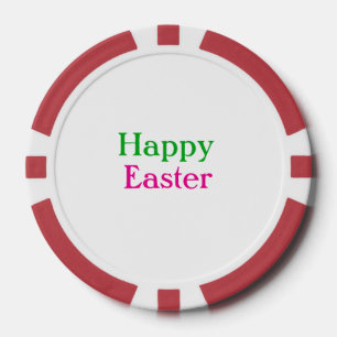 Happy Oster boho grün rosa Kinder geben Namen Pokerchips