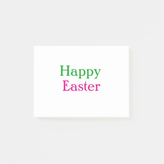 Happy Oster boho grün rosa Kinder geben Namen Post-it Klebezettel (Vorderseite)