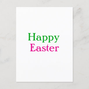 Happy Oster boho grün rosa Kinder geben Namen Postkarte