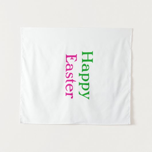 Happy Oster boho grün rosa Kinder geben Namen Wandteppich (Vorderseite (Horizontal))