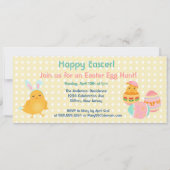 Happy Oster Chicks Ostereier Ei Jagd Einladung (Vorderseite)