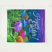 Happy Oster Frühlingsjagd| Hintergrund des Fotos Wandteppich (Vorderseite (Horizontal))