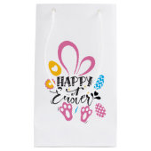 Happy Oster Niedlich Bunny mit Ostereiern Kleine Geschenktüte (Vorderseite)