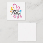 Happy Oster Niedlich Bunny mit Ostereiern Mitteilungskarte (Vorne/Hinten)