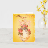 Happy Osterantik Foto von Osterkarte Karte (Gelbe Blume)