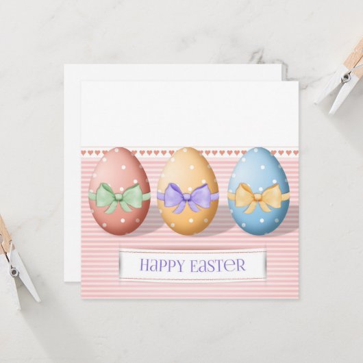 Happy Osterbild Osterkarte Karte (Vorderseite/Rückseite Beispiel)