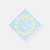 Happy Osterblue Drehbuch niedlich zaghaft Spaß Serviette (Ecke)