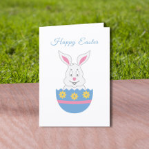 Happy Ostercard mit Bunny & Egg