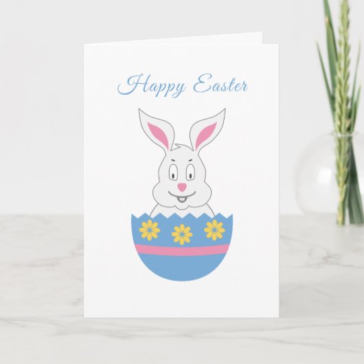 Happy Ostercard mit Bunny & Egg Dankeskarte (Vorderseite)