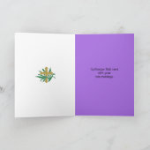 Happy Ostercross und Greenery Grußkarte Karte (Innenseite)