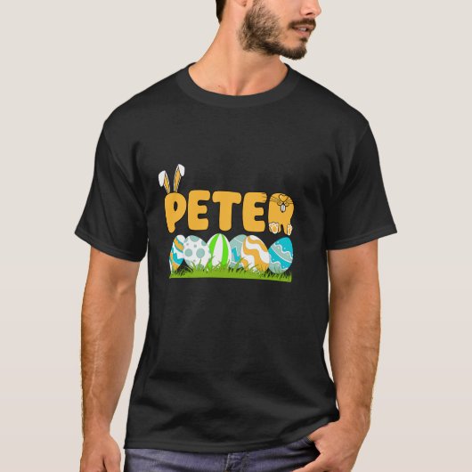 Happy Osterday Boys Männer Personalisiert Name Pet T-Shirt (Vorderseite)