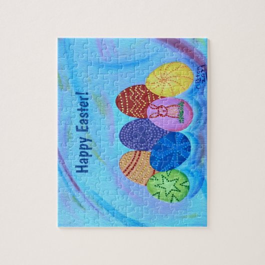 Happy Osterdekorative Abstrakte Puzzles (Vertikal)