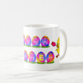 Happy Ostereier mit Gelbfick & Tulip Kaffeetasse (VorderseiteRechts)