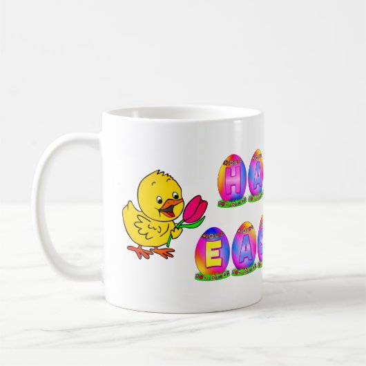 Happy Ostereier mit Gelbfick & Tulip Kaffeetasse (Links)
