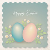 Happy Ostereier und Frühlingsblumenurlaub Untersetzer (Vorderseite)