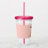 Happy Osterfahrer auf rosa Acryltrinkbecher (Vorderseite)