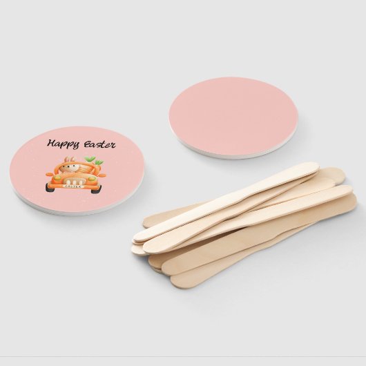 Happy Osterfahrer auf rosa Fächer (Non-assembled)