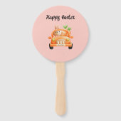 Happy Osterfahrer auf rosa Fächer (Vorderseite)