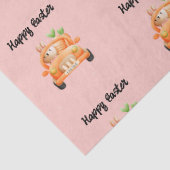 Happy Osterfahrer auf rosa Seidenpapier (Detail)