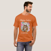 Happy Osterfamilie, Osterhase Foto T-Shirt (Vorne ganz)