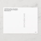 Happy Osterfarbene Eier auf Gras Foto Postkarte (Rückseite)