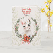 Happy Osterfeier an Tochter Adorable Sonne und Blu Karte (Gelbe Blume)