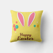 Happy Osterfeier Card mit sonnigen Ohren Kissen (Rückseite)