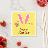 Happy Osterfeier Card mit sonnigen Ohren Serviette (Beispiel)