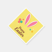 Happy Osterfeier Card mit sonnigen Ohren Serviette (Ecke)