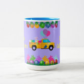 Happy Osterfeier Zwei Tone Kaffee Tasse (Mittel)